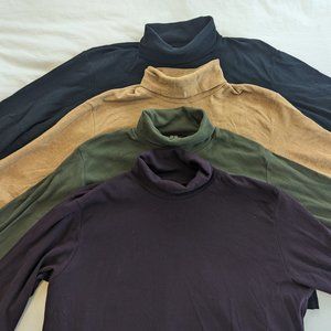 4-pack of Uniqlo Men's turtleneck shirts, size Large